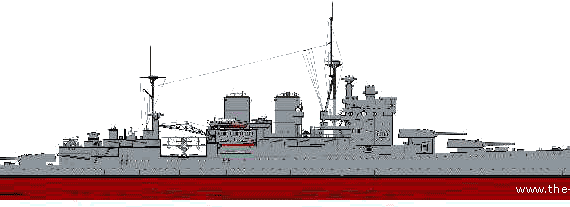 Корабль HMS Renown [Battlecruiser] (1939) - чертежи, габариты, рисунки